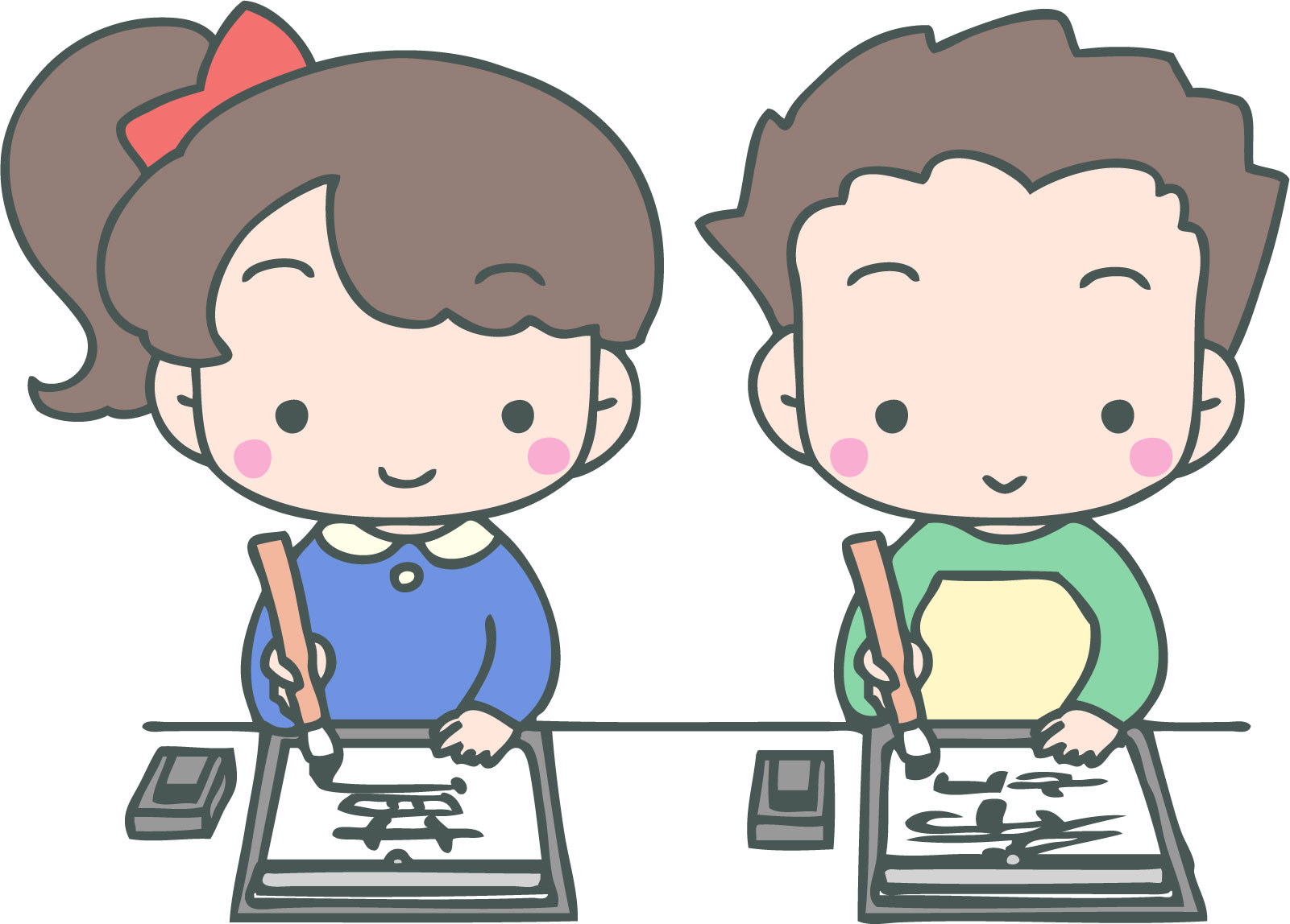 児童生徒書初め展・会員展　※最終日3/1 写真